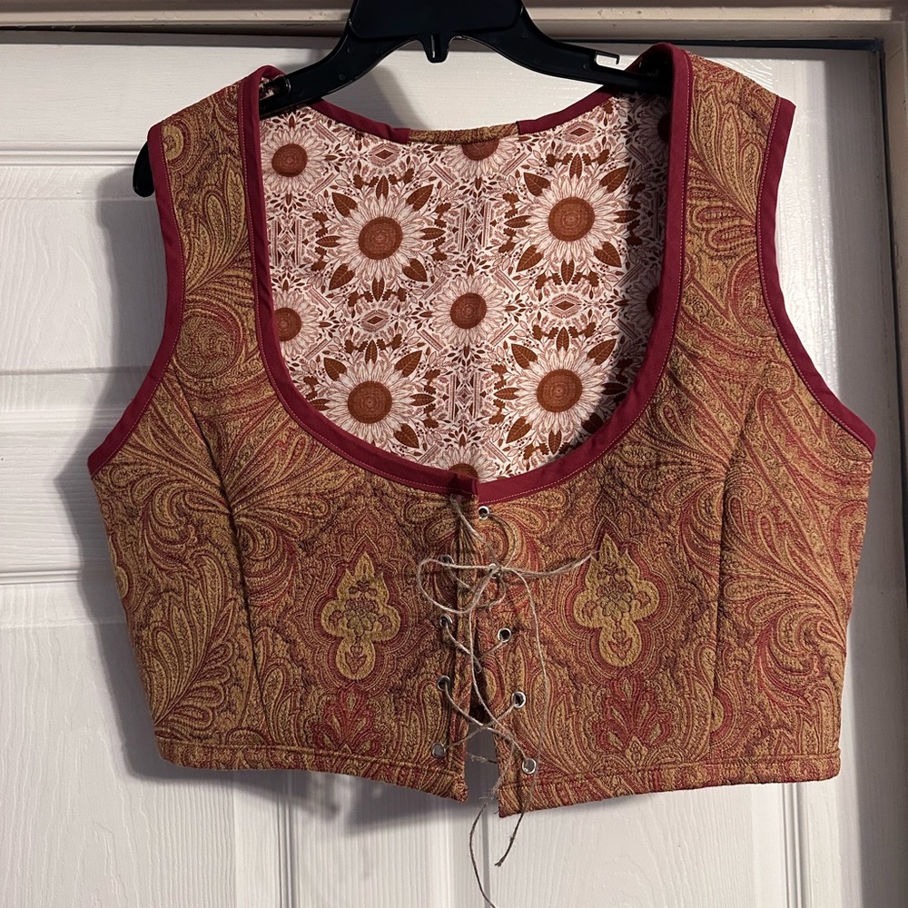 Handmade renaissance faire festival corset top